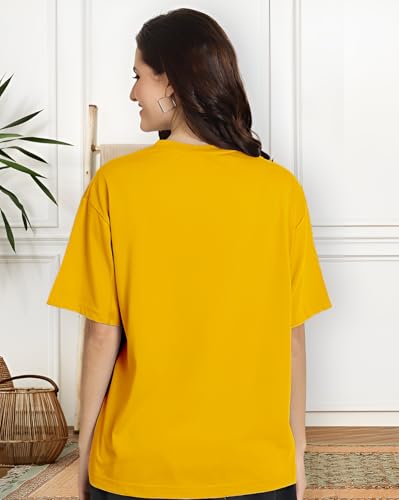Image of AUSK Oversized T-Shirts || Printed Half Sleeve Tshirt for Womens