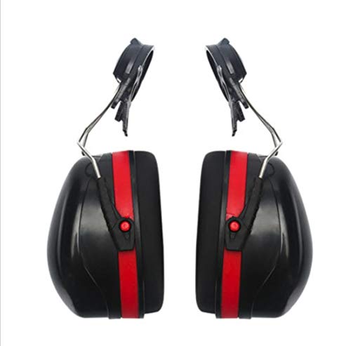 Noise Cancelling Helmet Attachable Ear Muffs Blocking Sound Reduction Ear Protection for Construction Site, Cap Mounted Protective Safety Ear Muffs with Hard Hat Mounting