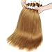 Msloosily 27 Braiding Hair Pre Stretched 8 Packs 20inch Honey Blonde Braiding Hair Pre Stretched Synthetic Fiber Crochet Braids Hair Extension Hot Watter Setting 80g/pack(#27,8Packs,20inch)