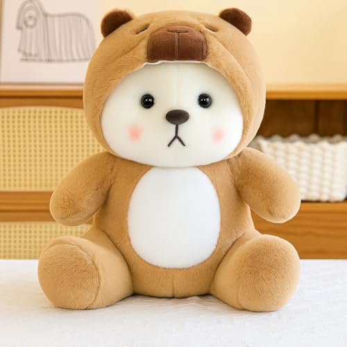 Image of Storescent Hooded Capybara 30cm Plush Soft Toy | Adorable Animal Stuffed Toy for Kids | Home Decor for Boys & Girls | Soft & Huggable Plush Toy