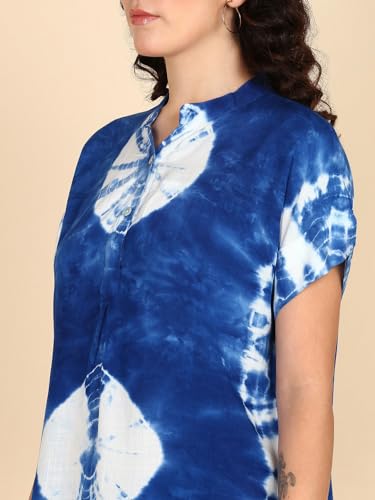 Image of Maaesa Hand Dyed Rayon Top for Women