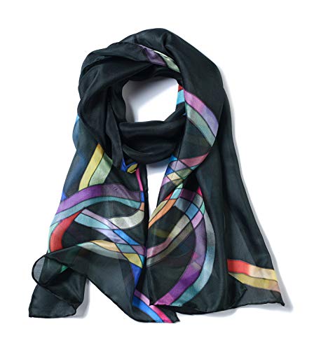 Foulard soie femme pour cheveux cou tête Invisible World accessoire mode