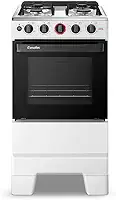Fogão a Gás Mesa Inox Forno 50L Limpa Fácil e Acendimento Automático Esmaltec IDEAL Super F4IAB Cor Branco 4 bocas Bivolt