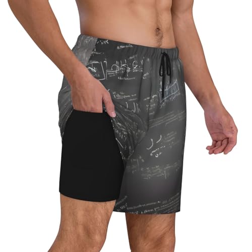 Math Symbols Pattern Print Men Stylish Functionality Swim Trunks Breathable Beach Shorts Surfing Gym Fishing3