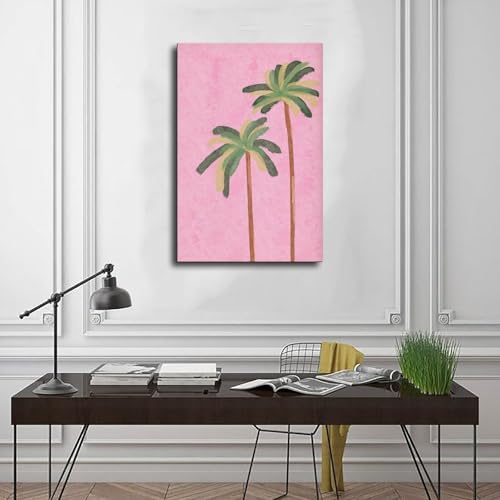 Toile rose 61x91.4 cm pour embellir un mur de salon vide - 3