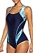 Women's plus size swimwear swimsuit one piece long torso swimsuit plus size Medium
