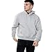True Face Mens Hoodie Pullover Classic Hooded Top Plain Ribbed Cuff Long Sleeve Sweatshirt Pull Over Hoody Grey -2, Medium