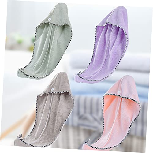 Balacoo 2 Peças De Microfibra Envoltório De Cabelo Absorvente Turbante Toalha Seca De Cabelo Toalha