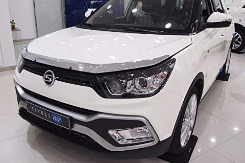 Auto Clover Lot de 3 protections de capot chromées pour Ssangyong Tivoli à partir de 2014 Cover