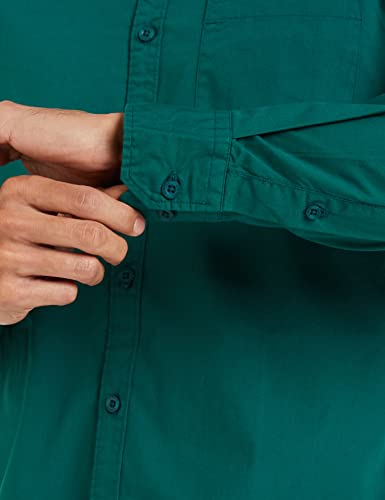 Image of Amazon Brand - Symbol Men's Solid Cotton Shirt | Chinese Collar | Casual | Plain | Full Sleeve | Summer-Regular Fit (Available in Plus Sizes)