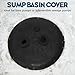Memorywuu 20.5 Inch Sump Pump Cover Plastic Submersible Sump Basic Cover Black Septic Tank Lid for Water Pump Basin Bucket Outdoor Well (Two Round Holes)