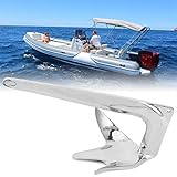 Ancla para barco, ancla con fuerza de garra 316 garfio de acero inoxidable 11lb / 5kg para bote, kayak, yate marino