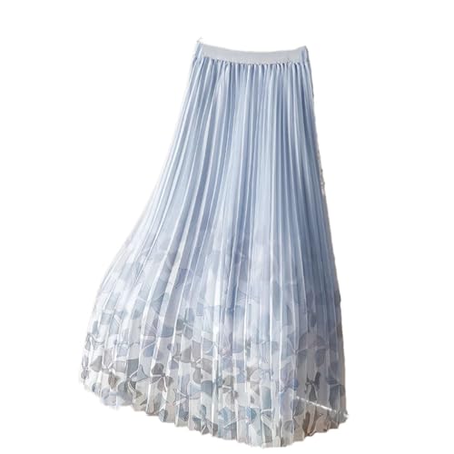 Floral Print Pleating Skirts Midi Long Streetwear Bottoms Skirt