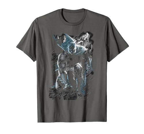 Batman in The Rain T-Shirt, Men, Asphalt Grey, X-Large