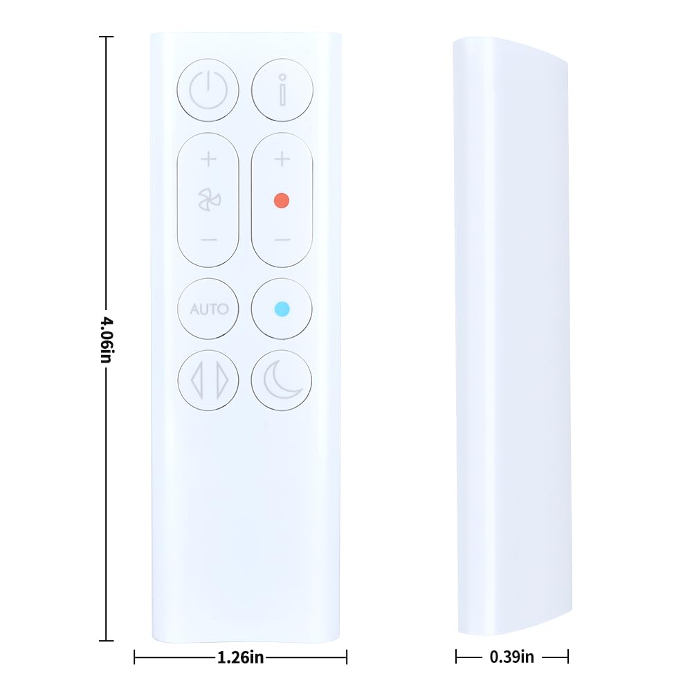 Telecomando di ricambio per termoventilatore Dyson Purifier Hot+Cool Gen 1 HP10, bianco, ventola purificante HP10 (codice articolo 664610-01)
