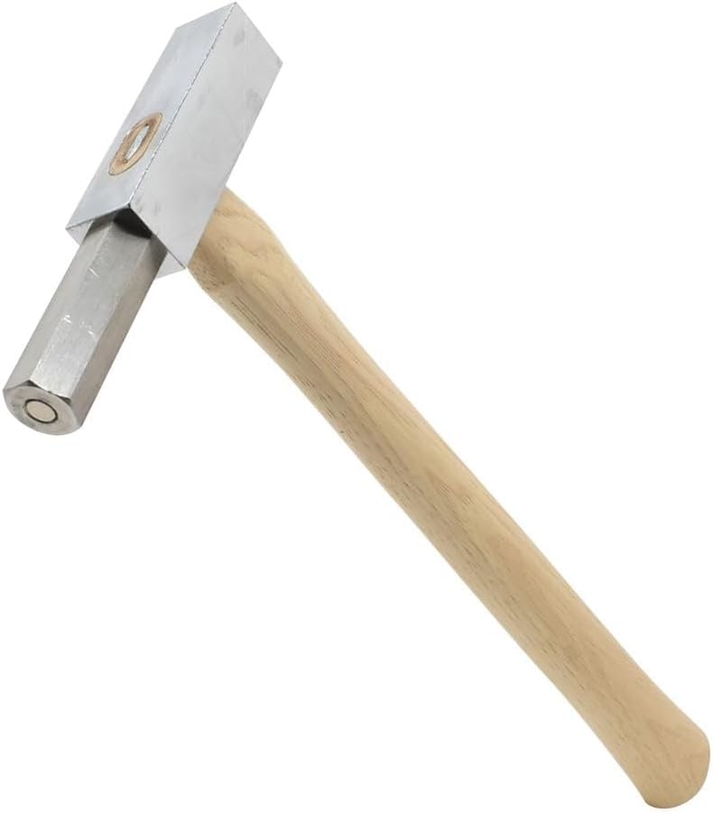 Big Horn 15165 20 Oz Magnetic Tack Hammer – Magnetic Face for One-Handed Nail and Tack Placement – Forged Steel Head, Smooth Face, Ergonomic Hickory Handle – Trim, Finish, Upholstery Work