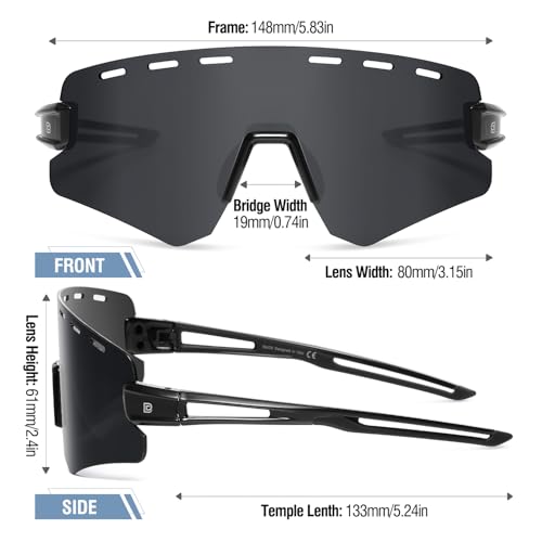 Image of DUCO Polarized Sports Sunglasses for Men Women Driving Cycling Mountain Bike Fishing Running Golf Sun Glasses DC0049
