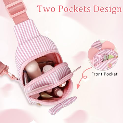 Image of Initial Purse for Girls Kids,Birthday Gifts for 3-8 Years Old | Personalized Crossbody Bag, Small Toddler Sling Bags Cute Fanny Pack, Gifts for Daughter Sister Grandkids, Pink T