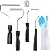 Fiberglass Roller Set with 1 Pair Gloves, Bubble Paddle Tool Fiberglass Laminating Roller Fiberglass Rollers for Mold Resin Composite Fiberglass Resin (5 Pieces, Style 2)