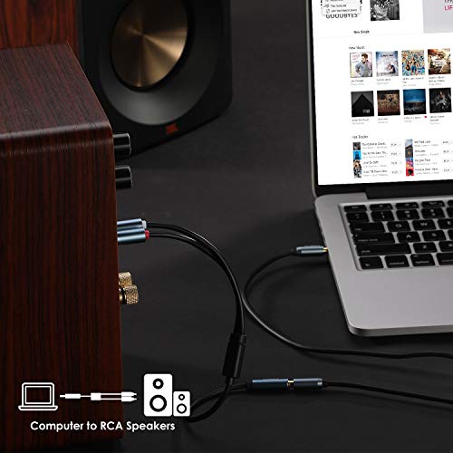 Millso 3.5Mm To Rca, (16 Ft) Rca To 3.5Mm Aux Cable 1/8 To Rca Male Premium Stereo Audio Cable For Connects A Smartphone, Tablet, Or Mp3 Player To A Speaker Or Other Rca-Enabled Devices – 16Ft/5M #TOP2