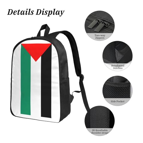 Sac à dos Palestine léger 3 en 1 avec sac repas isolé et trousse textile - 5