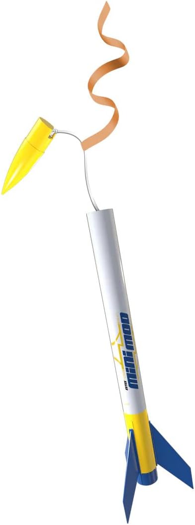 EX ELECTRONIX EXPRESS Mini Mod 13mm STEM Model Rocket Starter Set, Launch Pad, Electron Beam Controller, 9-13 Inch Length, 0.7oz, Streamer Recovery