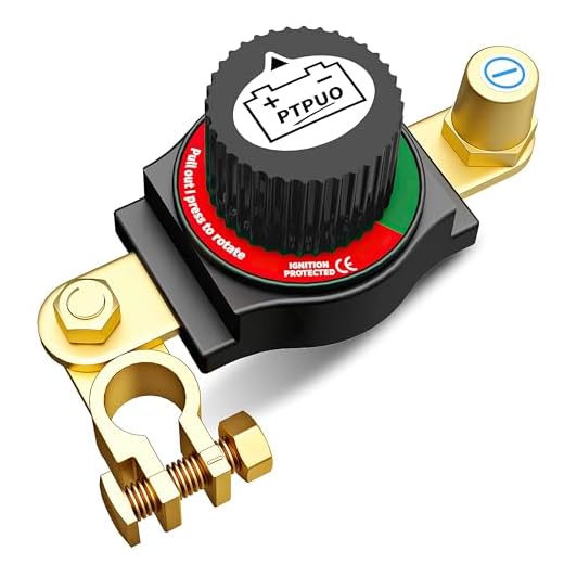 PTPUO Top Post Battery Disconnect Switch, Car Battery Disconnect Switch, 12V-48V Battery Cut/Shut Off kit for Car RV Boat Truck ATV, Suitable for Negative Terminal, Flexible Installation Options