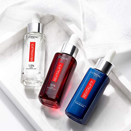 L'oreal Paris Revitalift Derm Intensives Hyaluronic Acid Serum Ampoules 7 Day Boost Pure Hyaluronic Acid Anti-Aging Ampoules To Visibly Replump Skin In 7 Days, 7 Ampoules, 0.28 Fl; Oz. #TOP7