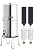 FACHIOO Gravity-Fed Water Filter System, NSF/ANSI 42&372 Standard, 3.25G Stainless-Steel Countertop System with 2 Black Elements, 2 Fluoride, Metal Water Level Spigot, Reduces Fluoride and Chlorine