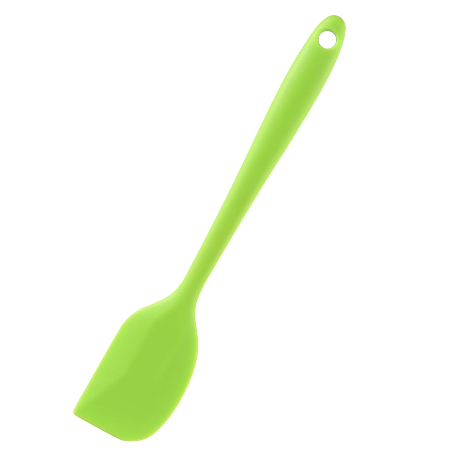 Silicone Scraper Cooking Scraper,315℃ Heat Proof Non-Stick Flexible Seamless Scraper,Silicone Material Ergonomic Design,Resistance Ideal Kitchen Companion Small Silicone Scraper(21.3CM,Green)