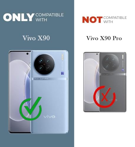 Image of Jkobi Back Cover Case for Vivo X90 (Shockproof with Polycarbonate Clear Panel | Professional Black)