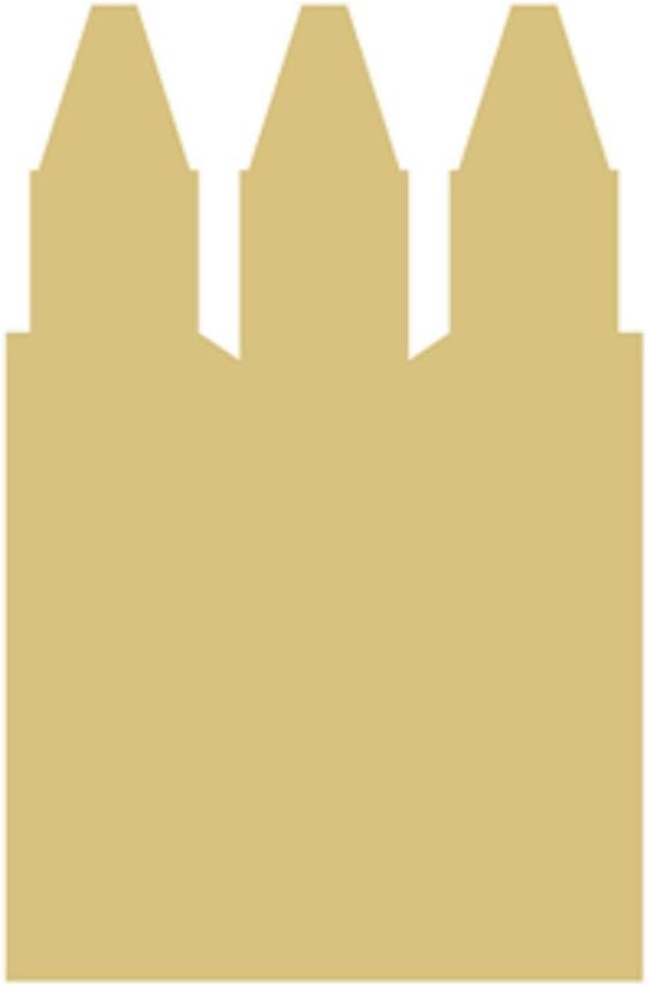 Crayon Box Cutout Unfinished Wood Nursery Décor School Daycare Preschool Door Hanger MDF Shape Canvas Style 1 (6)