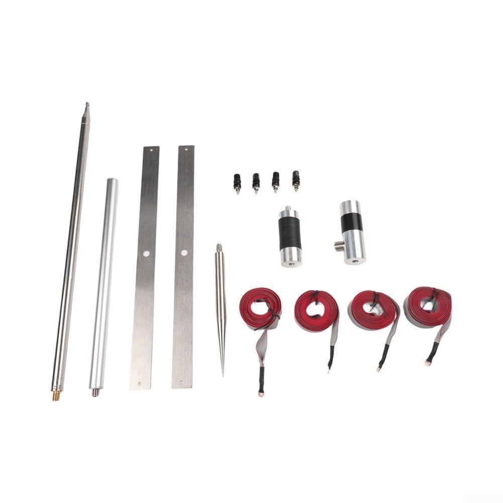 GPTWO-PRO - Antenna portatile a onde corte, 200 W verticale per kit GP con asta telescopica e perno di messa a terra per radio amatoriali all'aperto, argento