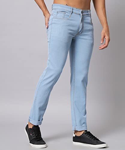 Image of STUDIO NEXX Men's Regular Fit Jeans|Stretchable Mid Rise Denim |Contrast Detailed Stitch