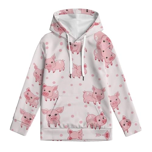 Sweat à capuche cochon chaud et ajustable pour affronter le vent - 4