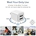 REKNA USB Wall Charger, Dual Port Cube Power Adapter Charger Plug Block Charging Box, Dual Port Wall Fast Charging Adapter, Compatible for i Phone 14 13 12 11，Milky White