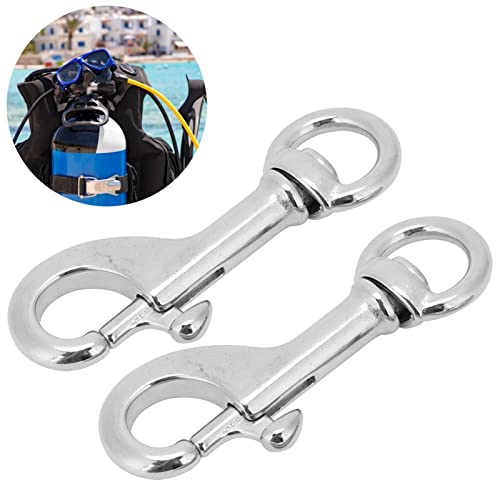 Tytoge Snap Hook, 2Pcs 68Mm Diving 316 Stainless Steel Swivel Eye Snap Hook Swivel Single Ended Diving Clip #TOP4