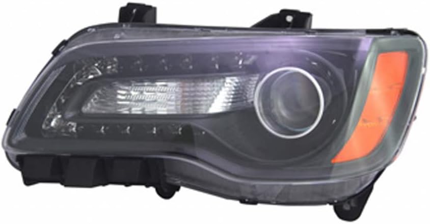 CarLights360 For Chrysler 300 Headlight 2012 2013 2014 Driver Side | Black Bezel | CH2502235 | 68085417AE