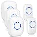 Produktbild Drahtlose Funkklingel Set, ELEPOWSTAR IP55 Wasserdicht Kabellose Türklingel, Wireless Doorbell, Tür Klingel für Haus/Büro/Garten (2 Sender & 3 Empfänger weiß)