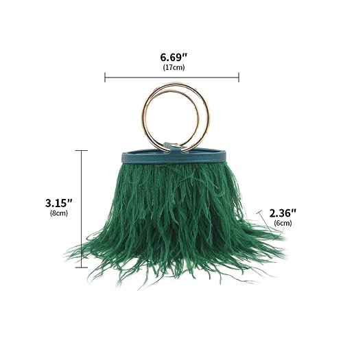 Sac de mariée plumes d'autruche, le cadeau de banquet idéal