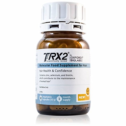 TRX2 Dietary Hair Growth Supplement - Stop Hair Loss for Men and Women - Healthy Hair - Clinically Proven Results of Thicker, Fuller Hair - Biotin & Selenium & Zink - Vegetarian - 1 Month Supply