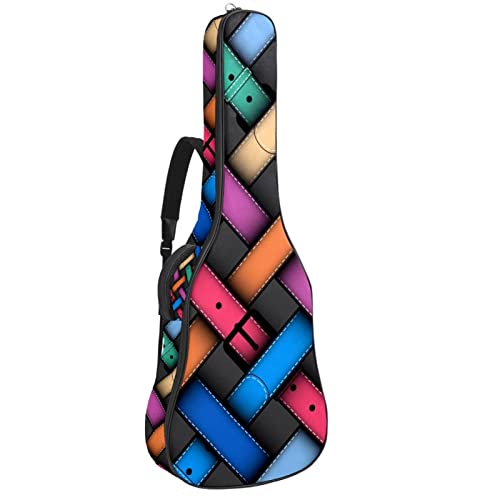 Étui coloré pour guitare classique et acoustique, Multicolore 01., 42.9×16.9×4.7 in, Organiseur de sac - Les Beatles, Paul McCartney, John Lennon, RIngo Starr, George Harrison Étui coloré pour guitare classique et acoustique, Multicolore 01., 42.9x16.9x4.7 in, Organiseur de sac