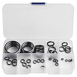 Fishing Rod Guide for Ring Replacement Kit with 40pcs Ceramic Line Guides for Rod Eye Repair Components, Fishing Rod Maintenance Supplies