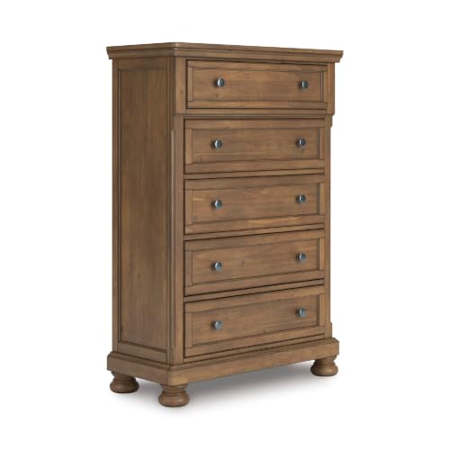 Image of Signature Design by Ashley Glarrison Wood 5 Drawer Tall Chest of Drawers