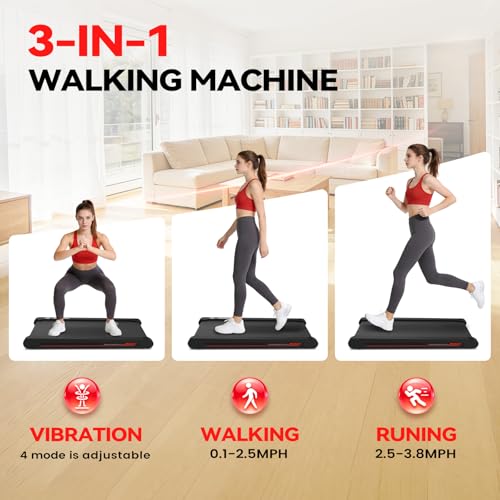 Image of Freepi Walking Vibration Pad,3 in 1 Treadmill for Home,Portable Walking Treadmill Pad with Vibration Plate
