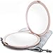 Magnifying Compact Mirror for Purses, 1x/10x Magnification – Double Sided Travel Makeup Mirror, 4 Inch Small Pocket or Purse Mirror. Distortion Free Folding Portable Compact Mirrors (Millennial Pink)