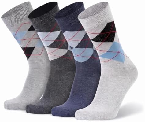 ANCHOR Men's Socks | Crew/Full Length Socks for Men | Comfortable Formal & Casual Wear Cotton Socks - Pack of 3 Pairs