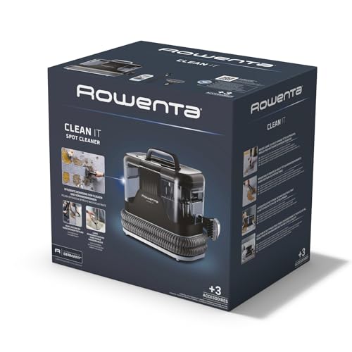 Miniatura 8 de Rowenta Clean It, Aspirador De Tapicerías Multiuso, Gran Depósito Extraíble De 1,8 L De Agua Limpia Y 1,5 L De Agua Residual, Diseño Compacto, 12,5 Kpa, 400 W, Autolimpieza, Blanco Y Negro, In5010
