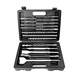 HFS(R) Juego de Brocas y Cinceles SDS Plus para Martillo de 17 Piezas con Estuche para Hormigón, Piedra, Ladrillo