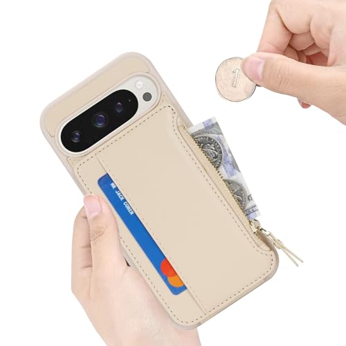 Image of Cavor for Google Pixel 9 Pro XL Case Wallet with Card Holder, Cream